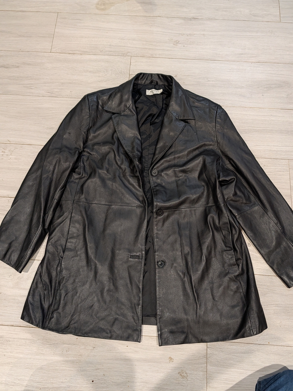 Alfani Black Women's Leather Button-Front Jacket
